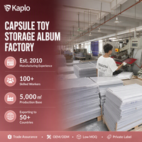 Álbum de Almacenamiento para Juguetes Gacha, con Ventana Transparente de PVC y Cierre, Carpeta de 6 Anillos A5, Organizador Kawaii para Coleccionistas de Gashapon