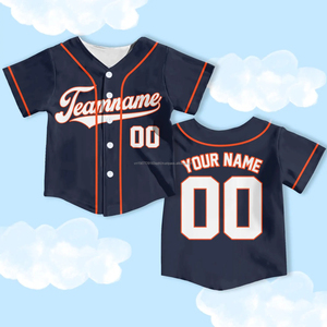 Maillot de baseball personnalisé pour enfants et jeunes, avec numéro de club imprimé, short respirant, uniforme de sport, cadeau d'anniversaire, chemises à séchage rapide - Product Image 1