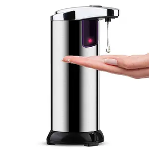 Dispenser sabun Sensor otomatis berdiri listrik besi tahan karat