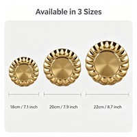 Assiettes de présentation européennes en acier inoxydable de 18-30 cm, dorées, argentées ou noires, pour la décoration de mariage