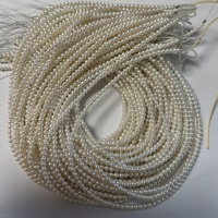 Perles d'eau douce cultivées de 3 à 3,5 mm, blanches naturelles, rondes, en vrac, certifiées pour la fabrication de bijoux
