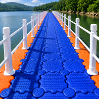 Cubes de pont flottant modulaires, passerelle flottante, ponton en plastique, quai flottant, plateforme de bain pour bateaux et jet-skis