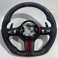 Volant en fibre de carbone rouge adapté aux BMW M1 M2 M3 M4 M5 F10 F20 F22 F30 F32 F36 F40 F90 E90 E91 E70 Pièces automobiles