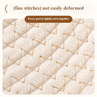 Lit rond pour chat en corde de coton fait à la main, durable, réutilisable, toutes saisons, petit nid mignon pour chats et chiens, vente en gros disponible