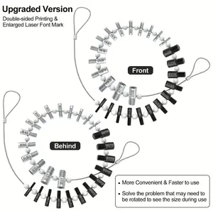 Гайка и болт для проверки резьбы, дюймовый и метрический, 26 манометров, нержавеющая сталь - Product Image 3