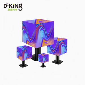 Écran LED D-KING P2.5 en forme de cube, pour intérieur, sur pied, avec système tactile Android, panneau publicitaire graphique - Product Image 1