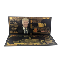 Impresión personalizada oro un millón de dólares de recuerdo Color oro papel de aluminio billete para colección