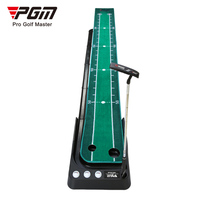 PGM TL019 Schwarze Kunststoffrahmen Indoor Putting Green Golfmatte mit Ballrücklauf-Teppich
