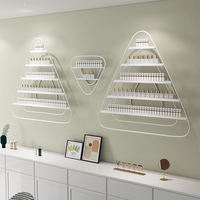 Étagère à vernis à ongles moderne, présentoir triangulaire pour manucure, support mural en fer forgé, mobilier de salon commercial
