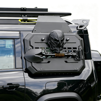 Boîte de rangement latérale noire pour voiture, support de bagages pour vitre arrière, support de pelle pour Jetour Traveler Shanhai T2, pièces de modification extérieure