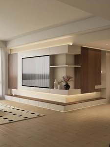 Vitrina de Madera para Sala de Estar, Muebles de Sala de Estar, Vitrina para Apartamentos y Hoteles, Mueble de Pared para Sala de Estar - Product Image 2