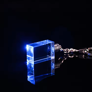 <strong>Cheap</strong> Wholesale clear Blank Blank <strong>Crystal</strong> K9 square <strong>Crystal</strong> Keychain Gift Packing Glass Handmade Keyring for Laser Engraving - Product Image 5