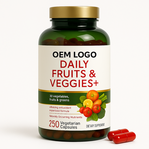 Cápsulas de Suplemento de Frutas y Verduras de Marca Privada con Vitaminas y Minerales que Apoyan la Energía - Product Image 1