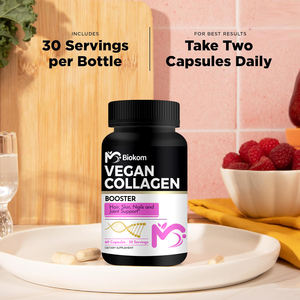 Biokom kapsul kolagen dengan asam silika dan Hyaluronic, suplemen kolagen berbasis tanaman mendukung rambut, kulit, kuku & sendi - Product Image 6