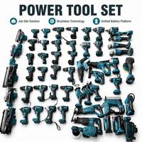 Ensemble d'outils électriques sans fil au lithium multi-usages, pack complet d'outils électriques pour la construction et l'atelier