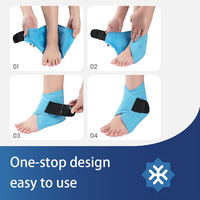 Attelle de compression réutilisable pour cheville, chaud/froid, avec gel, pour entorse de la cheville, gonflement, soulagement de la douleur au pied
