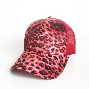 Casquette de baseball en coton pour femme, motif léopard, anti-UV, avec ouverture pour queue de cheval, idéale pour les sports de plein air, style camouflage, en maille, modèle M0430 - Product Image 6