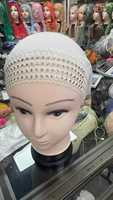 Gorro Musulmán Modal con Pedrería Termoadhesiva para Mujer - Cubrecabeza Elástico Adornado para Uso Diario