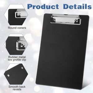 Portablocco con Portapenna Nero, Clipboard in Plastica Formato <span class=keywords><strong>A4</strong></span>, Portablocco da Appendere per Insegnanti e Studenti, Forniture per Ufficio - Product Image 4