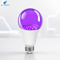 Vente directe du fabricant, ampoule UV violette 9W, décoration de maison hantée pour Halloween, ampoule LED fluorescente à lumière noire 395Nm