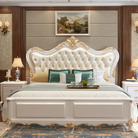 Elande Amerikanisches Modernes Luxus-Doppelbett aus Massivholz mit Stauraum, Rot Gepolstert, Anpassbare Größen (1,8m/1,5m/2m), Schlafzimmermöbel