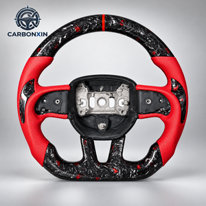 Volante de Fibra de Carbono Forjado con LED para Dodge Charger Sxt Challenger Durango SRT Scat Pack 2018 2019 2021 2022 Sin Airbag - Product Image 2