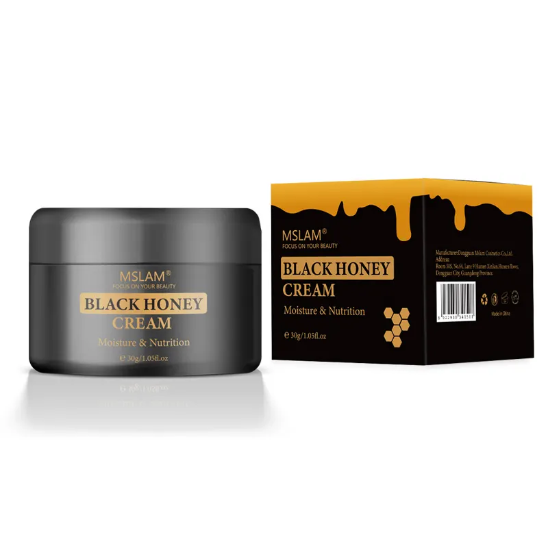 Crema facial blanqueadora, crema hidratante brillante para el tratamiento de la miel, color negro, venta al por mayor