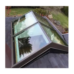 Custom Skylight Insulating Double Glass Tempered Laminated Insulated Glass Low-e Glass Skylight For House