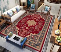 Tapis rectangulaire bohème floral personnalisé en usine, décoration intérieure, fabriqué à la machine, respectueux de l'environnement, adapté aux animaux domestiques, en polyester, tapis de salon