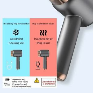 شحن لاسلكي قوي USB محمول قابل لإعادة الشحن ، عالي الطاقة لصالون تصفيف الشعر المنزلي سريع الجفاف ، السفر اللاسلكي - Product Image 4