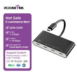 Hub USB C <span class=keywords><strong>4</strong></span> ports USB 3.2 Gen 2 10 Gbps, adaptateur multiport avec charge rapide PD 100W pour MacBook Pro et ordinateur portable - Product Image 2