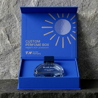 Scatola Regalo di Lusso Personalizzata Blu per Colonia e Profumo con Espositore Magnetico e Confezione in Carta per Fragranze