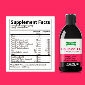 Suplemento de belleza Halal de calidad superior, bebida de <span class=keywords><strong>colágeno</strong></span> líquido para <span class=keywords><strong>articulaciones</strong></span> fuertes, 11000mg de <span class=keywords><strong>colágeno</strong></span>, bebida líquida oral para el cuidado de la piel - Product Image 2