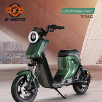 E-moto 1200W Brushless 14 Inch 60V Electric Motorcycle Off-Road Commuter High Strength Steel Frame Hydraulic Shock Absorber