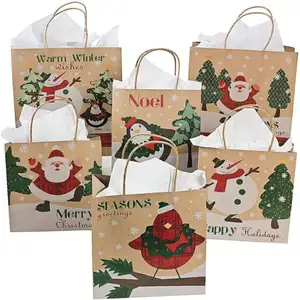 OEM clothing shoes art paper bag Luxury gift printing design customized christmas shopping logo paper bags