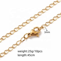 Bijoux de Haute Qualité Chaîne en Acier Inoxydable Bijoux Dainty Torsadée Figaro Serpent Plaqué Or 18K Collier Chaîne pour Hommes Femmes