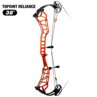 Busur Panah Compound TOPOINT ARCHERY Reliance 38In Target dengan Riser CNC, Limbs Gordon, Senar BCY, untuk Tangan Kiri dan Kanan, OEM/ODM