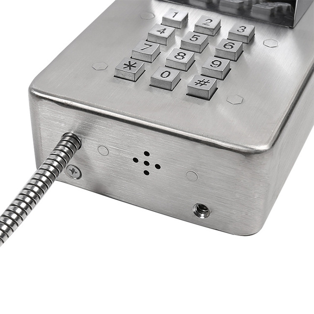 Telephone Line Powered Rugged Analog Telephone Armored Inmate Prison Telephone