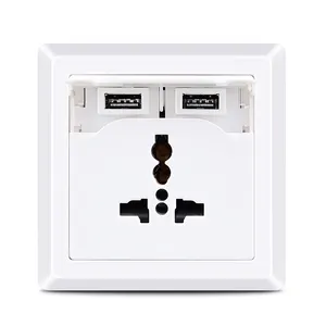 Universal 2.1A Dual USB Port Wall Socket Charger Power Adapter Outlet Plate Panel Universal Plug