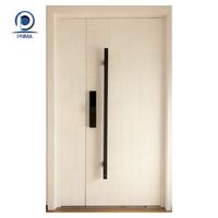 PRIMA Porte d'entrée extérieure pivotante moderne de luxe en acier et bois, sécurisée, économique, en acier inoxydable, étanche, pour villa et hôtel