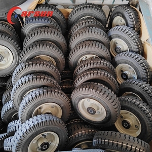 Roues en caoutchouc gonflables lourdes de 8 pouces Roulettes de plaque OEM personnalisables