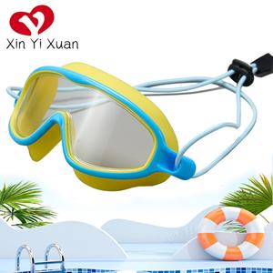 Professional Children's <b>Large</b> <b>Frame</b> Silicone Swim Goggles Colorful Electroplated Waterproof Anti-Fog Swimming Goggles with Rope - Product Image 6