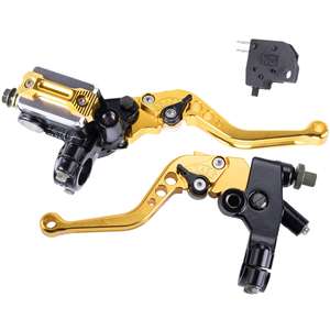 MRELC Universal Motorcycle 7/8" 22mm Handlebar <b>Brake</b> Master <b>Cylinder</b> Clutch Lever CNC Left & Right Set Compatible - Product Image 1