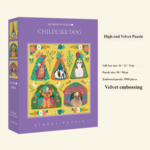 <span class=keywords><strong>Puzzle</strong></span> en velours pailleté de 500 pièces pour adultes - Peinture à l'huile <span class=keywords><strong>Paysage</strong></span> artistique sur papier de qualité supérieure Finition satinée - Avec boîte cadeau - Product Image 1