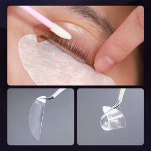 Protections adhésives sans colle en silicone coréen pré-ramollissantes pour rehaussement de cils, coussinets ramollissants pour traitement de rehaussement de cils coréen, 4 paires S M - Product Image 1