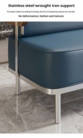 Ensembles de tables et de chaises de restaurant personnalisés, ensembles de canapés en acier inoxydable rembourrés pour les salles à manger de restaurants et de cafés