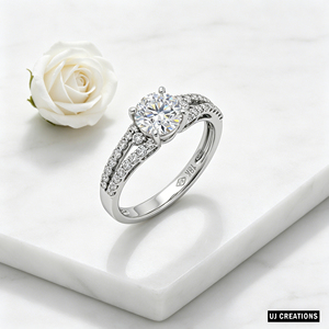 Custom S925/10K/14K/18K Solid Gold 1 Carat Round Lab Grown Diamond IGI Certified Wedding Party <b>Ring</b> VVS-VS Quality Brilliant Cut - Product Image 6