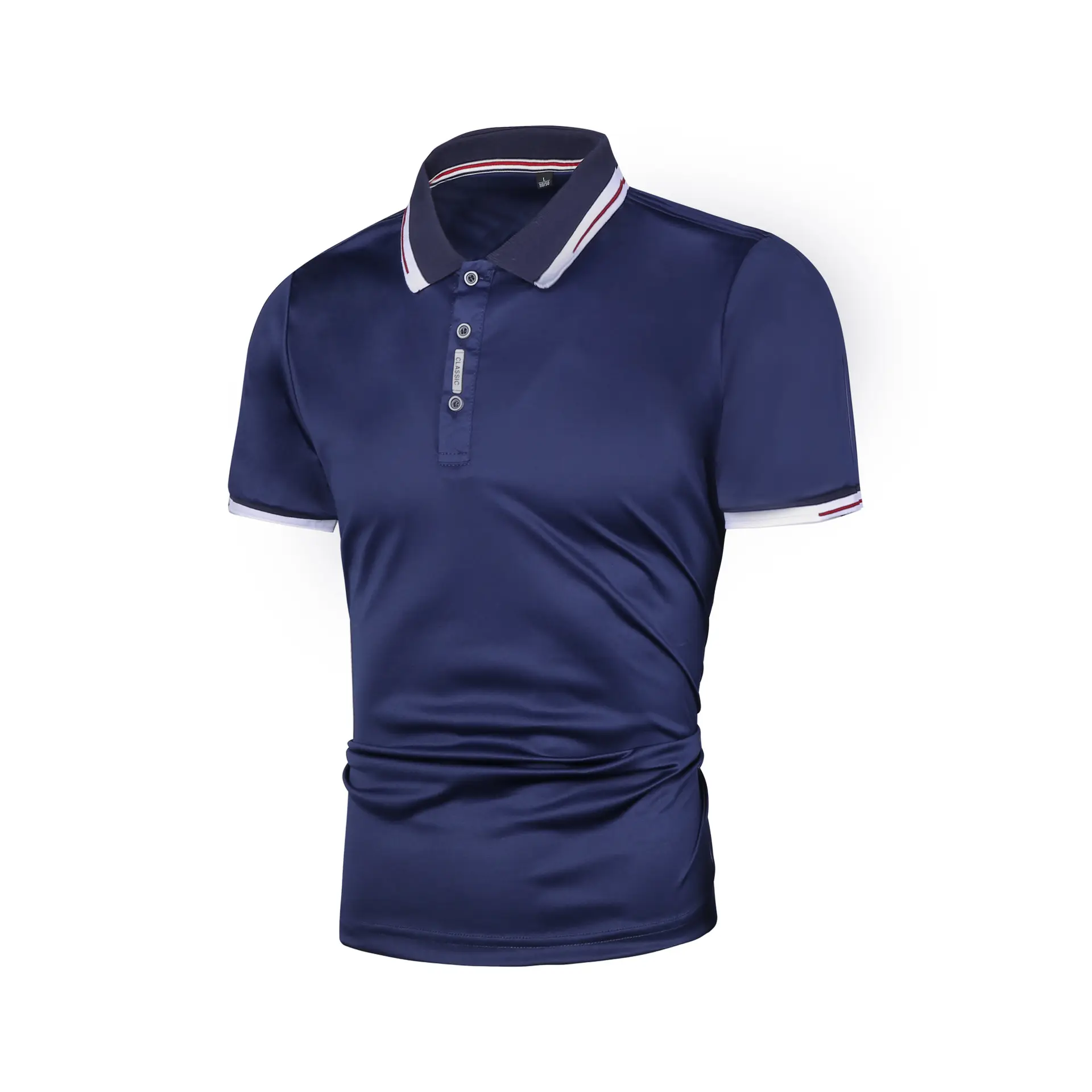 Summer advertising uniform custom logo polo shirts blank cotton navy blue polo shirts for men