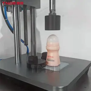 Producto de Venta caliente 2024 pequeña máquina neumática de prensa de botellas de vidrio de Perfume máquina de prensado de cuello de Perfume de escritorio