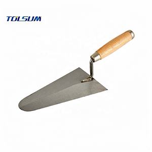 Truelle de maçonnerie en acier au carbone industriel à prix avantageux, à manche en <span class=keywords><strong>bois</strong></span>, à pointe carrée, à coins arrondis, de 5 à 9 pouces - Product Image 1